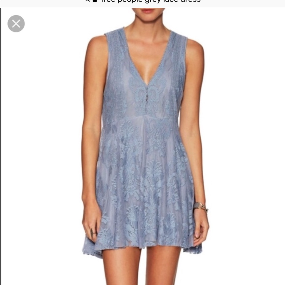 Free people grey lace dress